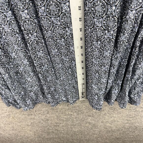 J. Jill Skirt Womne L Large Black Geometric Maxi Long Rayon Pull On Mid Rise - Picture 4 of 7